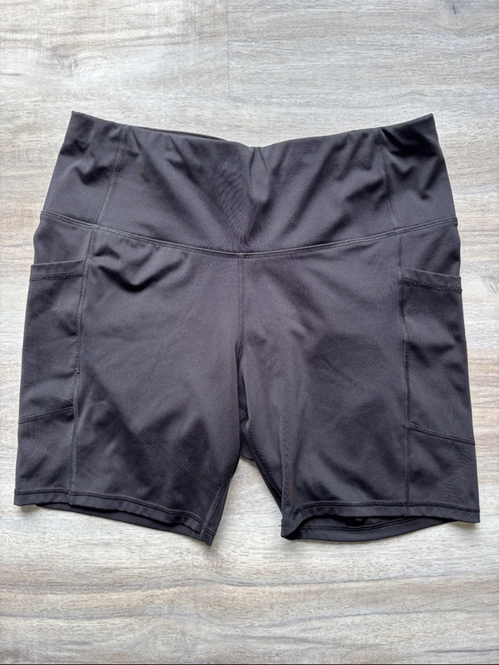all in motion Black High-Rise Athletic Bike Shorts with Side Pockets